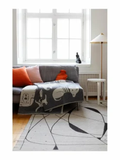 Huovat & Päiväpeitot|Lapuan Kankurit Koirapuisto-villahuopa, 130 x 180 cm 1 GREY-WHITE