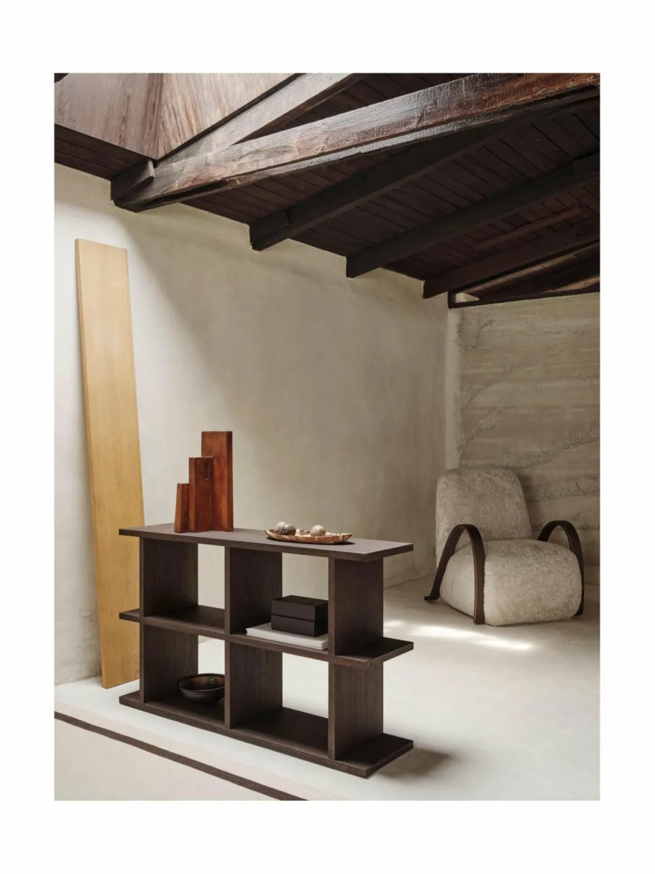 Hyllyt & Kaapit|Ferm Living Kona-hylly 122,5 x 30 x 32,2 cm DARK STAINED