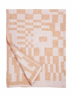 Keittiö- & Kattaustekstiilit|Lapuan Kankurit Koodi-pellavapyyhe 3 RUST-ROSE