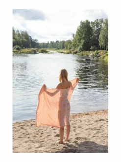 Keittiö- & Kattaustekstiilit|Lapuan Kankurit Koodi-pellavapyyhe 3 RUST-ROSE