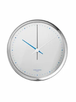 Peilit, Kellot & Kehykset|Georg Jensen Koppel-seinäkello 22 cm MIRROR ECHO STAINLESS STEEL