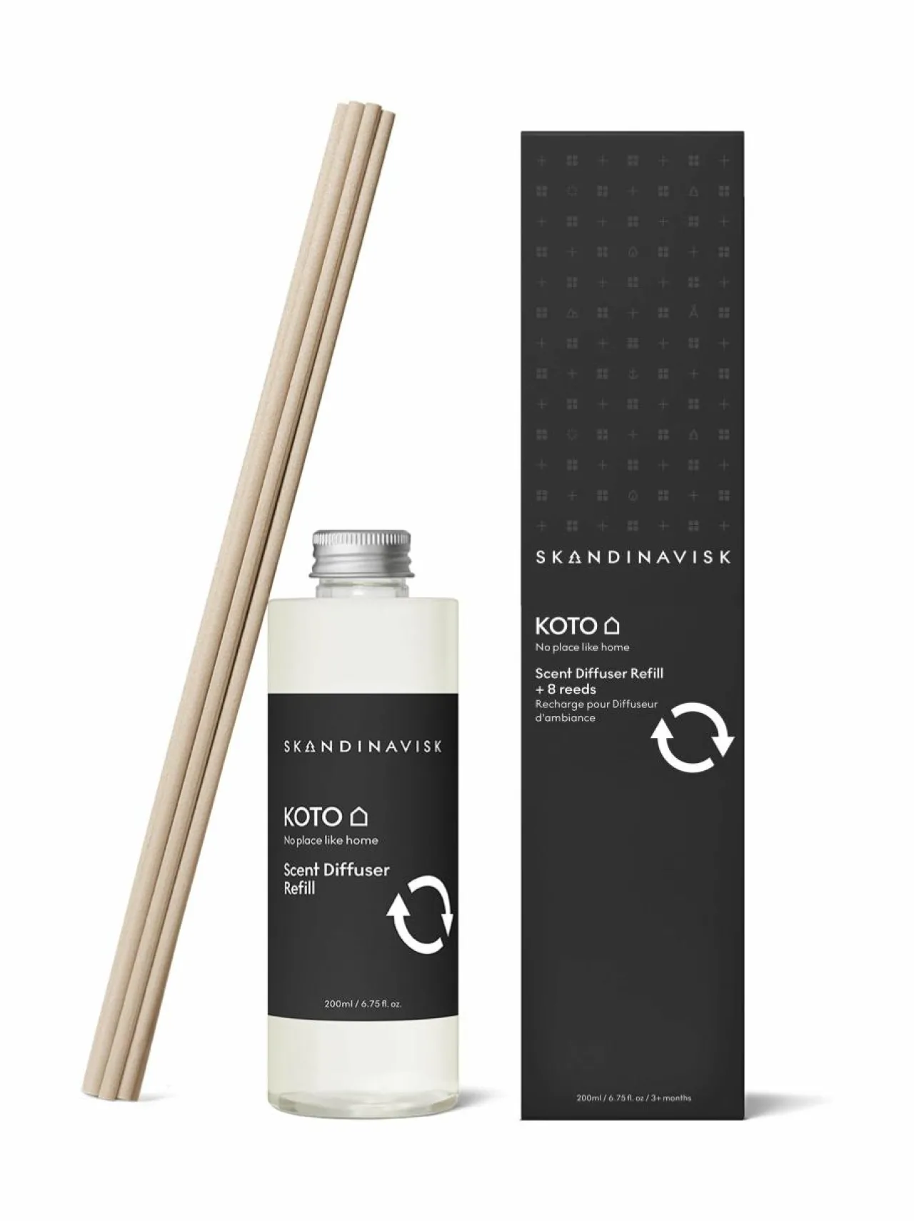 Huonetuoksut & Tuoksukynttilät|Skandinavisk Koto-diffuuserin täyttöpakkaus 200 ml BLACK