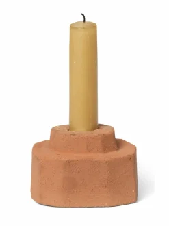 Kynttilät & Lyhdyt|Ferm Living Kurinu-kynttilänjalka TERRACOTTA