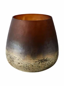 Koriste-Esineet|Muubs Lana 15 - lasimaljakko 15 x 15 cm BROWN/GOLD