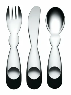 Tarjoiluastiat|Alessi Lasten aterimet, 3 osaa TERÄS
