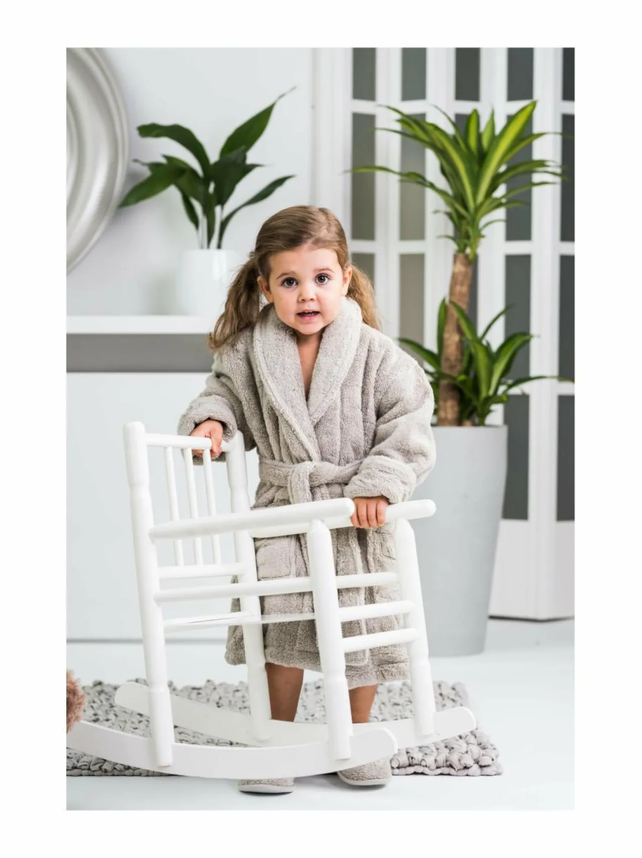 Kylpyhuonetekstiilit|LUIN LIVING Lasten kylpytakki SAND