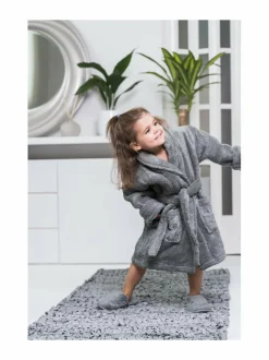 Kylpyhuonetekstiilit|LUIN LIVING Lasten kylpytakki GRANITE