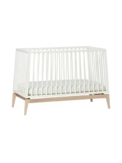 Lasten Kalusteet|Leander Luna Pinnasänky muunnossarjalla 120x60cm - Valkoinen/Tammi VALKOINEN, TAMMI