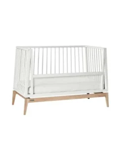 Lasten Kalusteet|Leander Luna Pinnasänky muunnossarjalla 120x60cm - Valkoinen/Tammi VALKOINEN, TAMMI