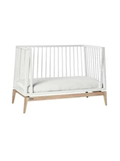 Lasten Kalusteet|Leander Luna Pinnasänky muunnossarjalla 120x60cm - Valkoinen/Tammi VALKOINEN, TAMMI