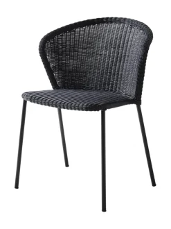 Puutarhakalusteet & Pehmusteet|Cane-Line Lean-tuoli MUSTA