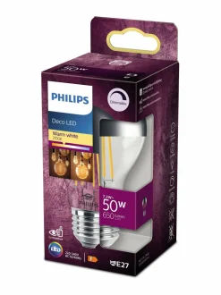 Lamput|Philips LED Classic CM 50W A60 E27 WW CL D SRT4 -lamppu CLEAR