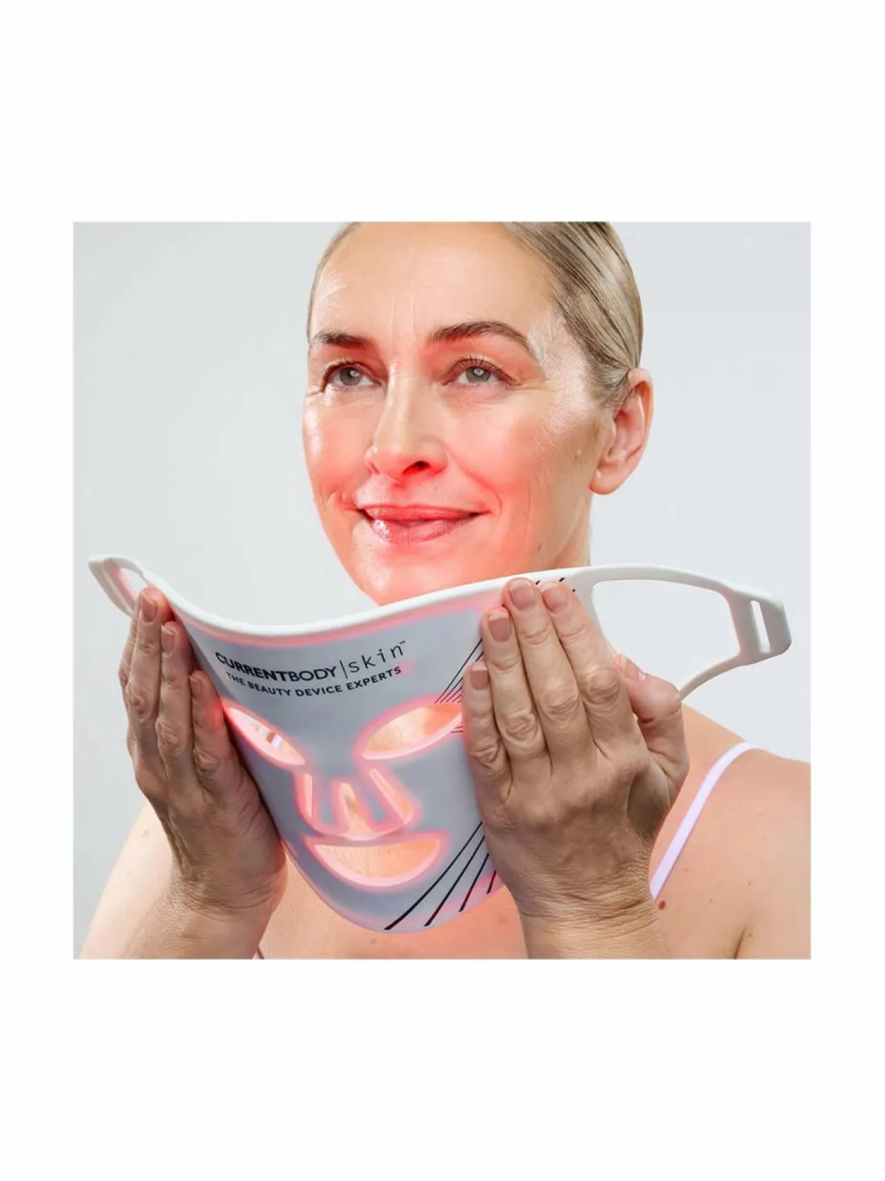 Kauneudenhoito|CurrentBody Skin LED Light Therapy Face Mask -kasvonaamio WHITE