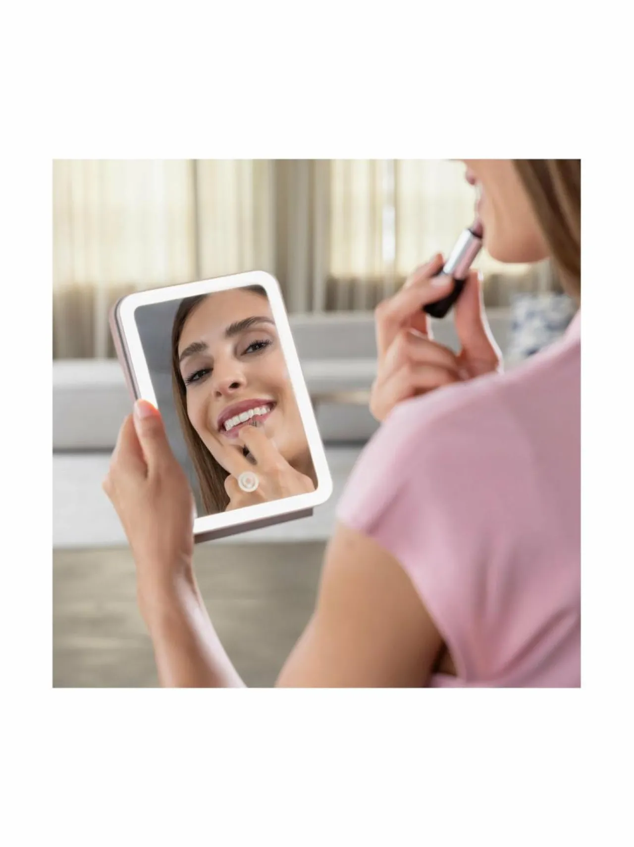 Kauneudenhoito|Medisana LED tablet mirror -meikkipeili ROSE