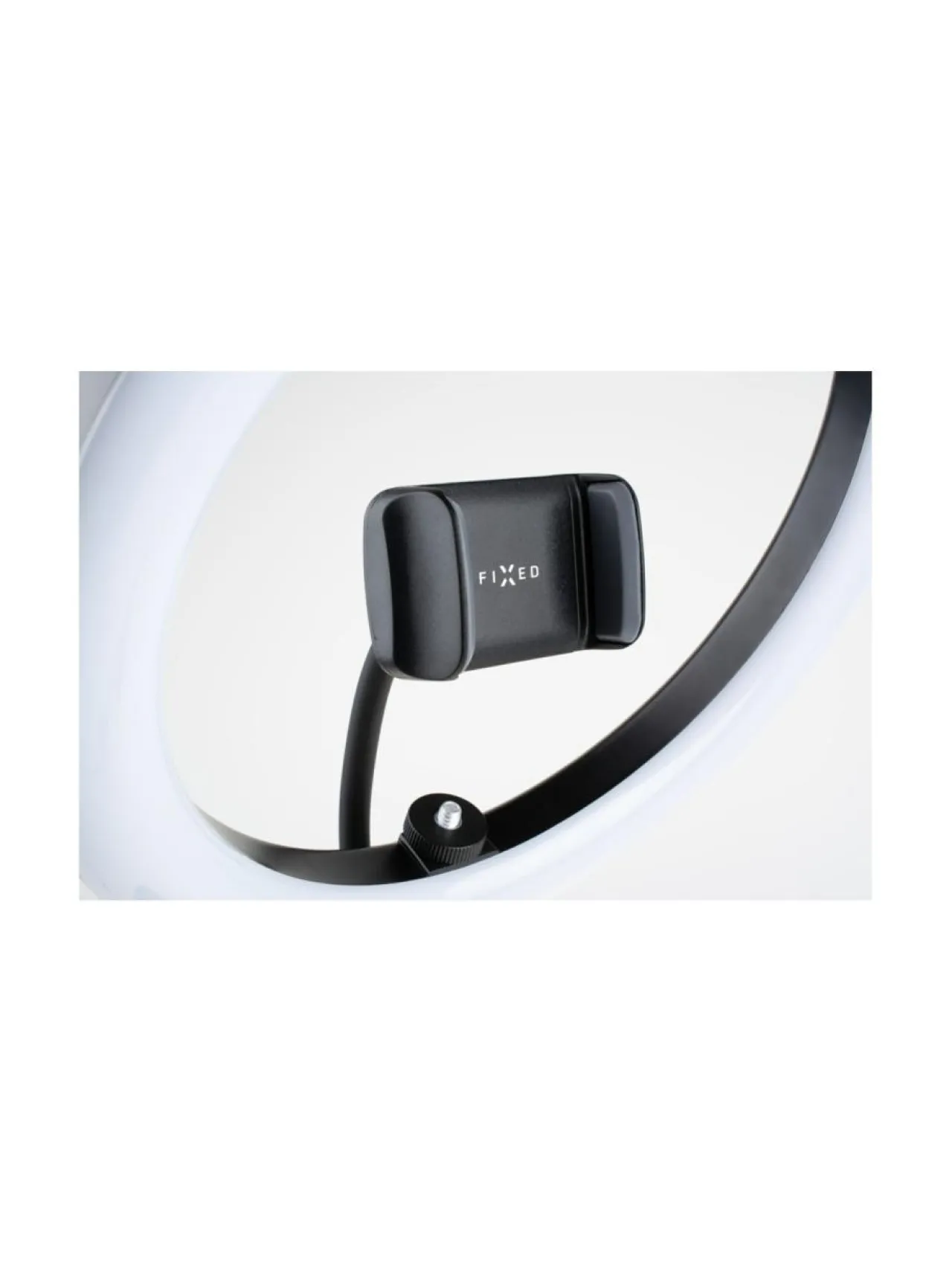 Puhelintarvikkeet|Fixed LED-rengasvalo, tabletin-/puhelinteline valolla MUSTA