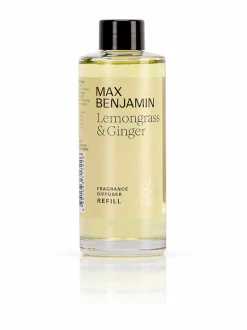 Huonetuoksut & Tuoksukynttilät|Max Benjamin Lemongrass & Ginger -diffuuserin täyttöpakkaus 150 ml LIGHT YELLOW