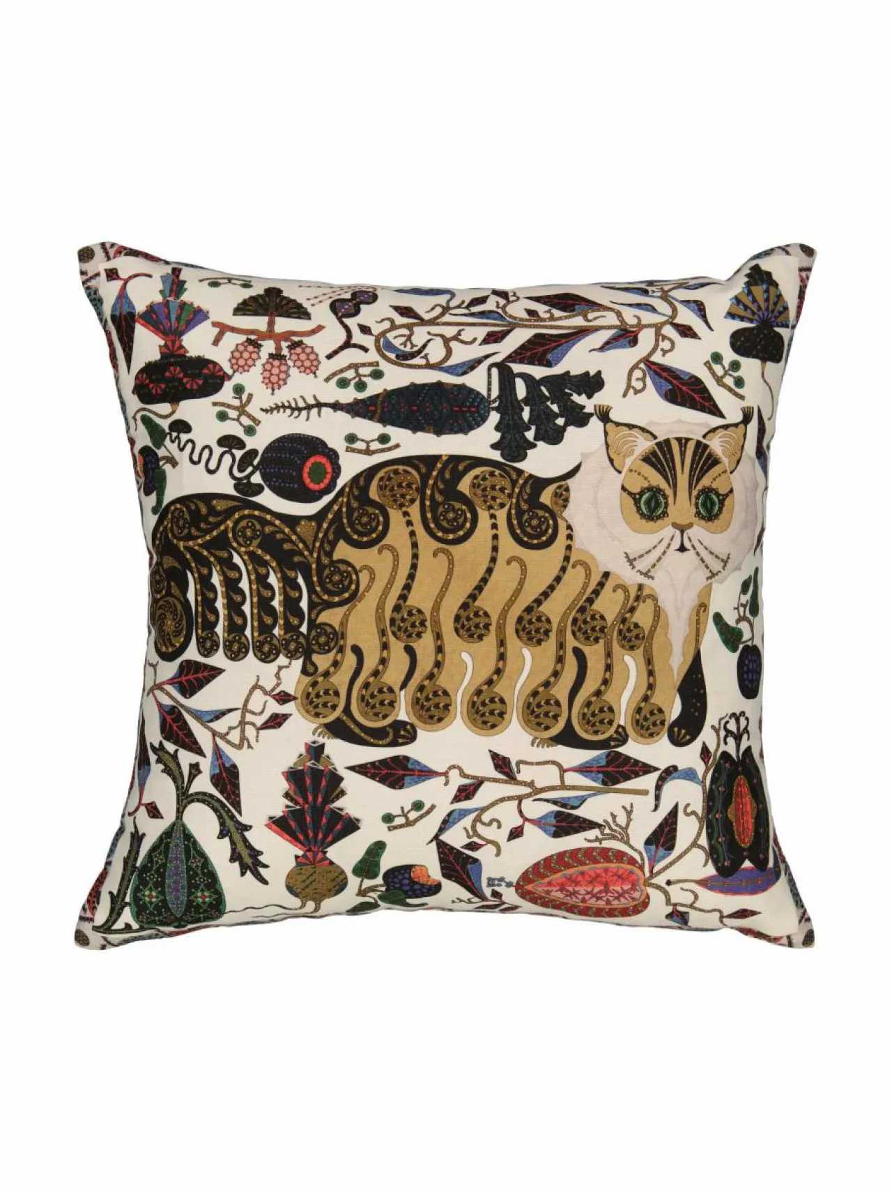 Sisustustyynyt|Klaus Haapaniemi & Co Les Chats Norma -tyynynpäällinen 50 x 50 cm WHITE