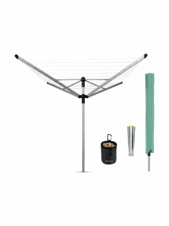 Pyykkihuolto|Brabantia Lift-O-Matic Advance- pyörivä kuivausteline GREY