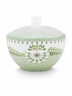Tarjoiluastiat|PIP Studio Lily & Lotus -sokerikulho 300 ml LIGHT GREEN