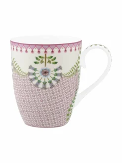 Mukit & Kupit & Asetit|PIP Studio Lily&Lotus Tiles -suuri posliinimuki 350 ml LILAC
