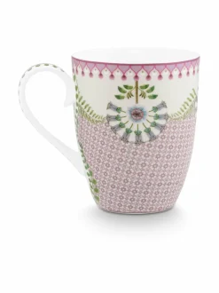 Mukit & Kupit & Asetit|PIP Studio Lily&Lotus Tiles -suuri posliinimuki 350 ml LILAC