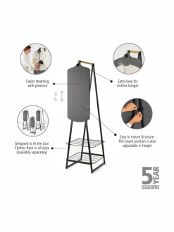 Pyykkihuolto|Brabantia Linn Steam Board -höyrytyslauta PEPPER BLACK