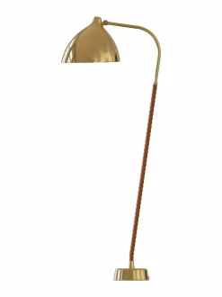 Lattiavalaisimet|Innolux Lisa 450 -lattiavalaisin MESSINKI/KONJAKKI