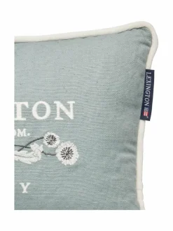 Sisustustyynyt|Lexington Logo -pellavasekoitetyyny 8404-SH10 EUCALYPTUS/WHITE