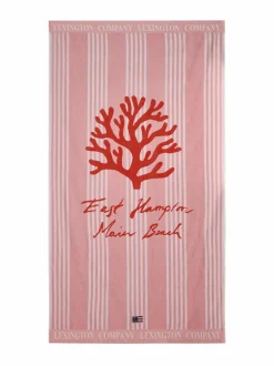 Kylpyhuonetekstiilit|Lexington Long Island Beaches -rantapyyhe PINK/CORAL
