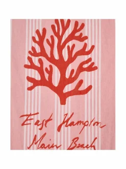 Kylpyhuonetekstiilit|Lexington Long Island Beaches -rantapyyhe PINK/CORAL