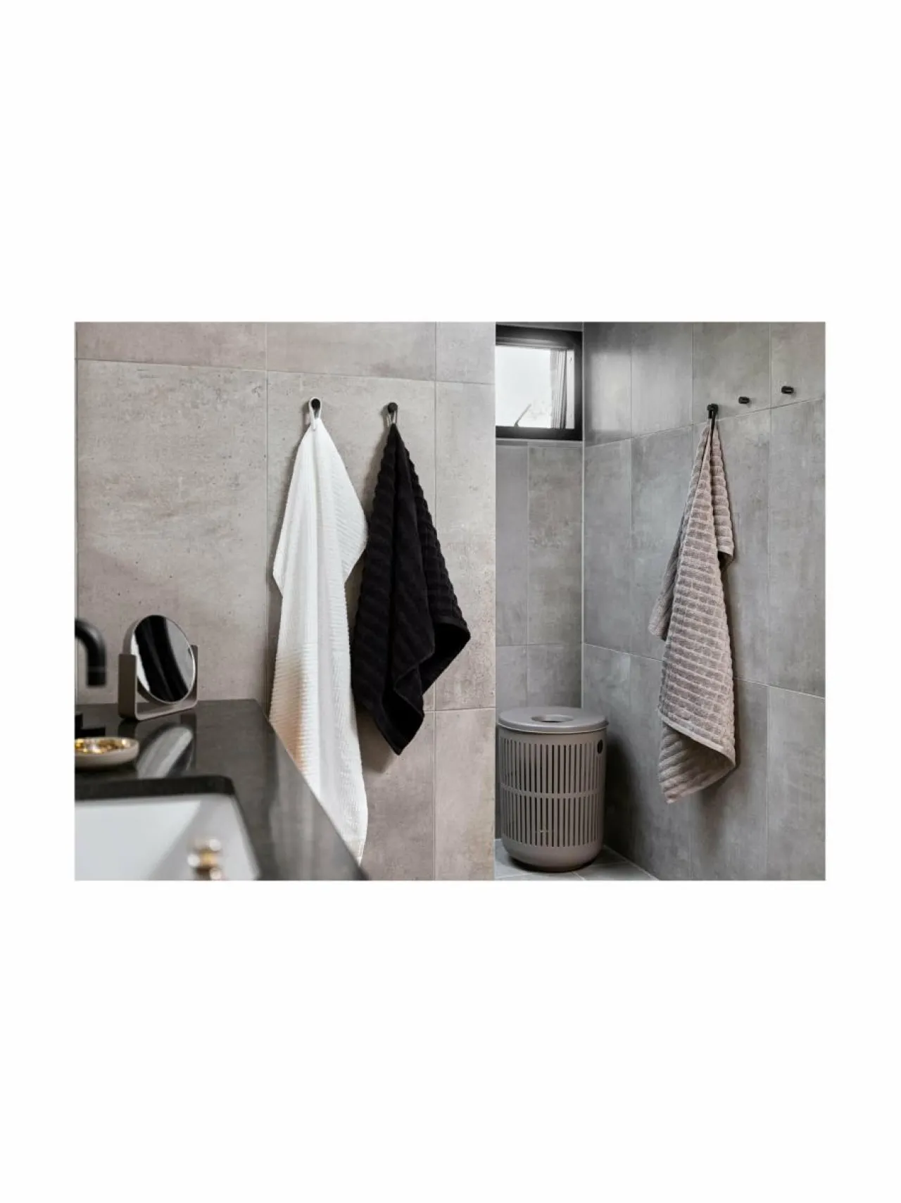 Kylpyhuonetarvikkeet|Zone Denmark Loop-pyyhelenkki 2 kpl TAUPE