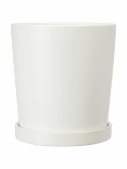 Ruukut & Istutusastiat|Wikholm Form Lovisa Pot with Plat -ruukku WHITE MATT
