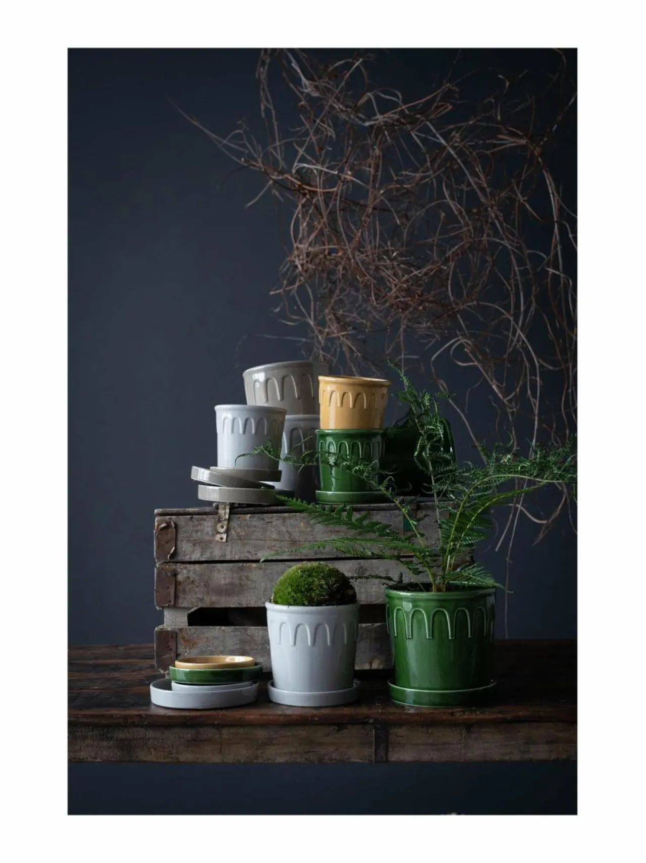 Ruukut & Istutusastiat|Wikholm Form Lykke- ruukku ja aluslautanen 14 x 13 cm WHITE