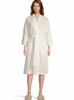 Kylpyhuonetekstiilit|A+more Macy-aamutakki OFFWHITE/BROWN