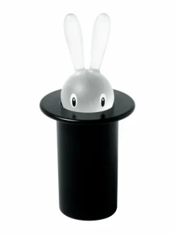 Keittiötarvikkeet|Alessi Magic Bunny -hammastikkuteline MUSTA