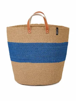 Säilytys|Mifuko Majani Market Basket L -korikassi ONE THICK STRIPE BLUE