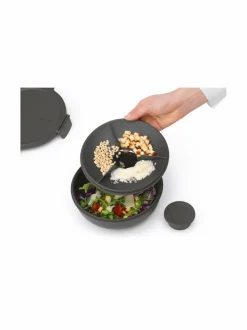 Grillit & Grillitarvikkeet|Keittiötarvikkeet|Brabantia Make & Take -salaattikulho 1,3 l DARK GREY