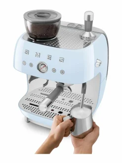 Kahvin- & Vedenkeittimet|Smeg Manuaalinen espressokone PASTEL BLUE