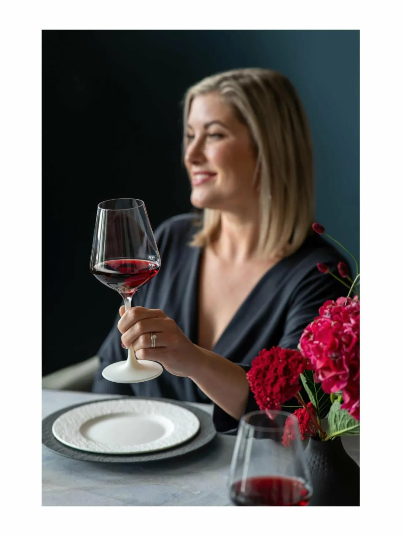 Lasit|Villeroy & Boch Manufacture Rock -punaviinilasi 4 kpl VALKOINEN