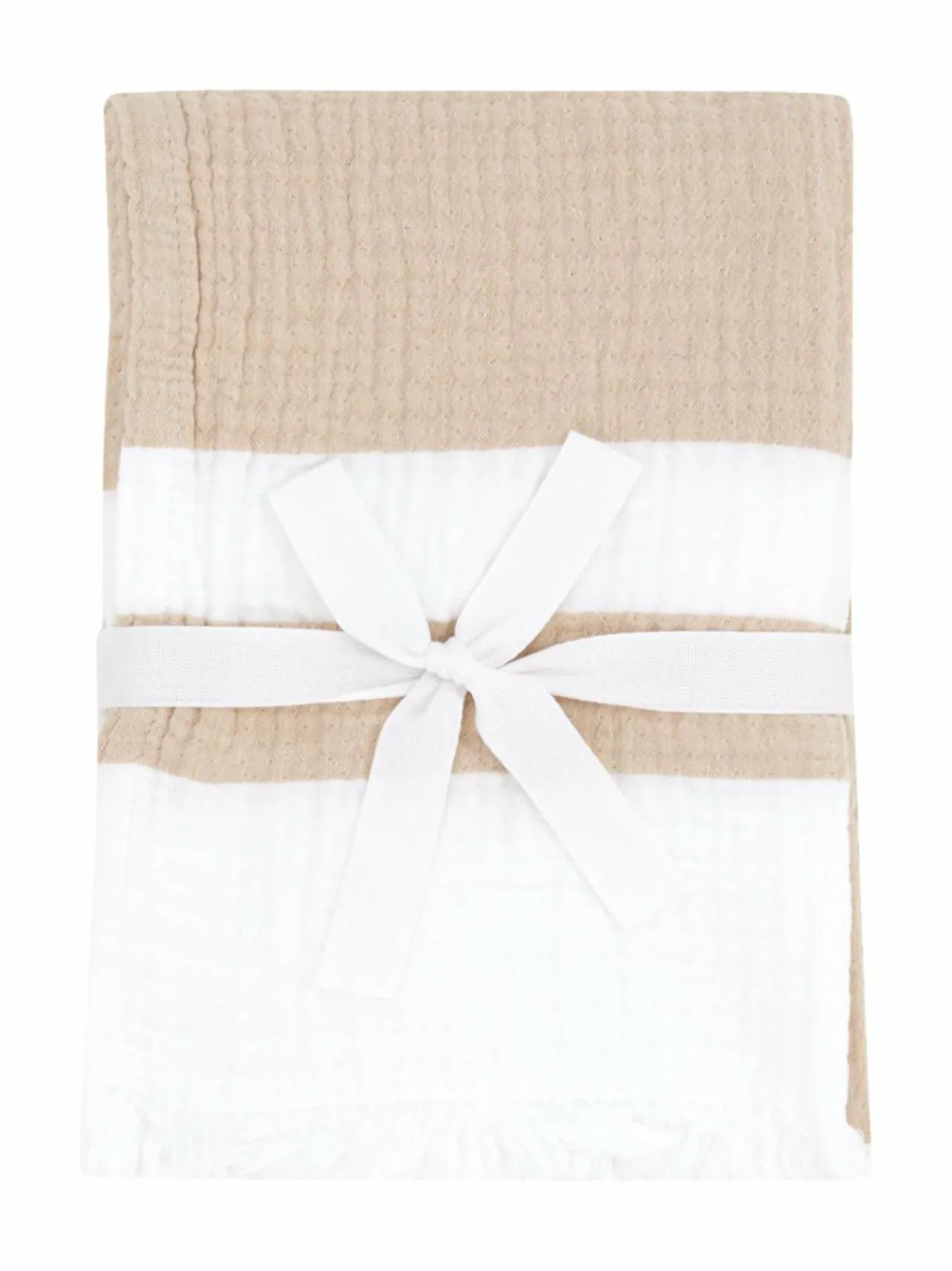 Huovat & Päiväpeitot|Villa Stockmann Marino-puuvillapeite 130 x 180 cm WHITE/BEIGE