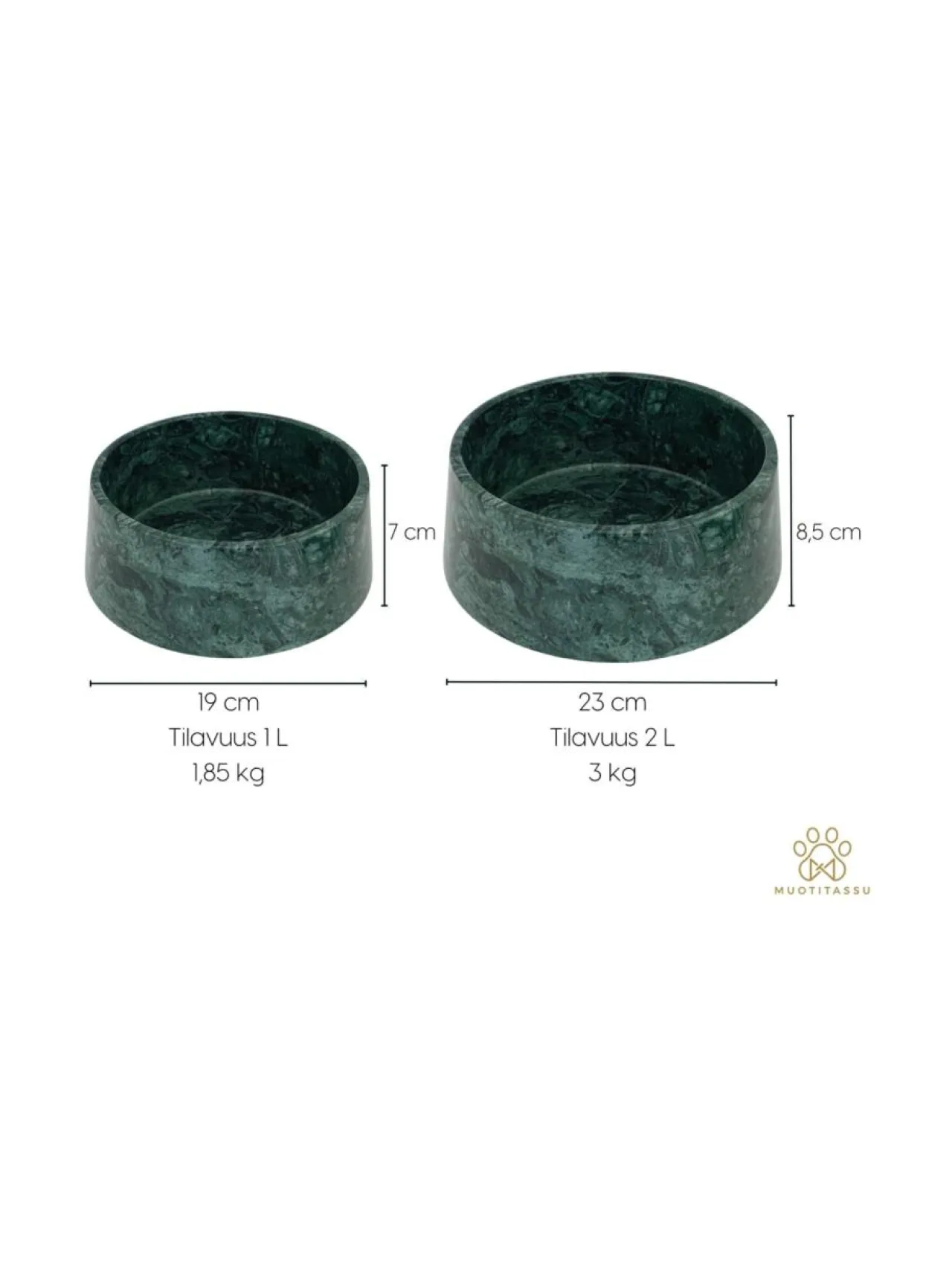 Ruokakupit Ja -Tarvikkeet|Studio Animaux Marmorinen design ruokakulho - Kristallinvalkoinen