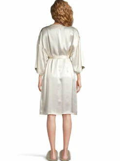 Kylpyhuonetekstiilit|Stockmann Silk Maya-silkkiaamutakki CHAMPAIGNE BEIGE