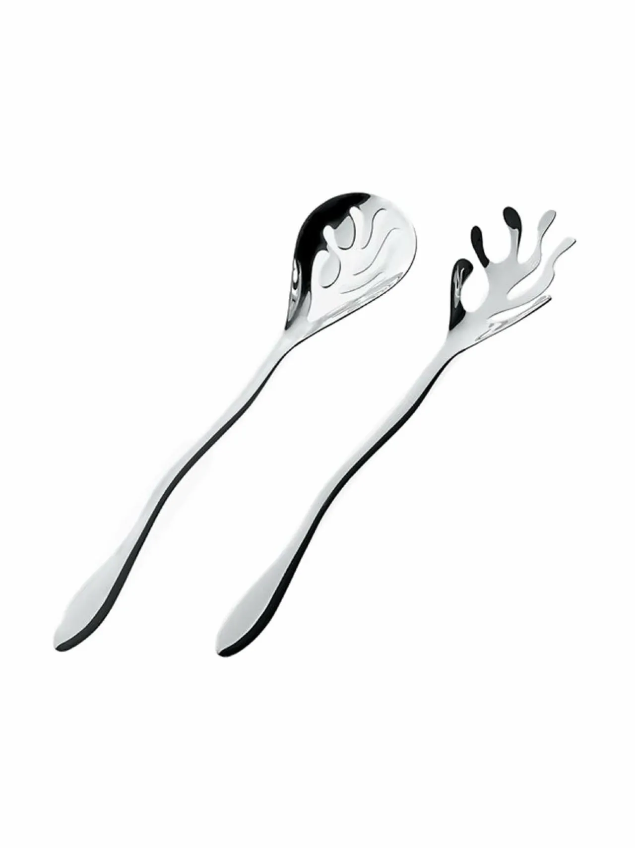 Aterimet & Tarjoiluvälineet|Alessi Mediterraneo-salaattiottimet TERÄS