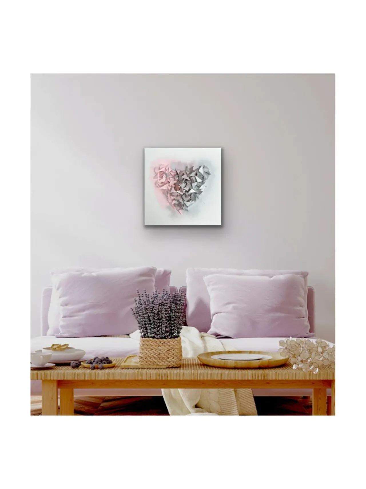 Taulut & Julisteet|Annika Salmi Art Metallic heart 60x60 akustiikkateos