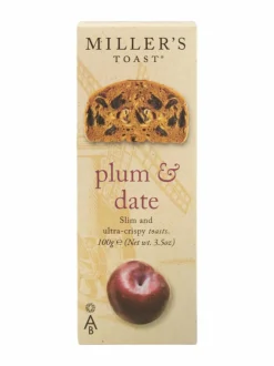 Makeat Delituotteet|Artisan Biscuits Miller's Toast -luumu- ja taatelikeksit, 100 g