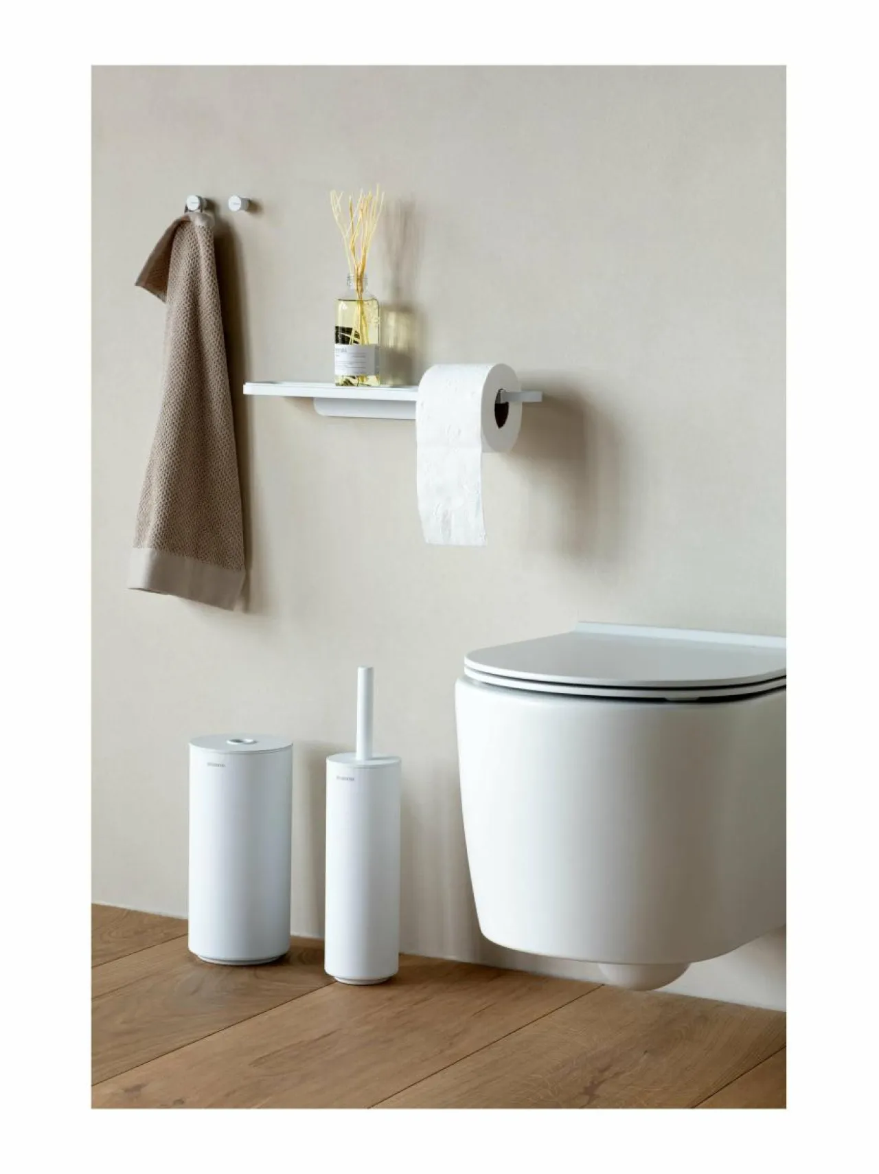 Säilytys|Brabantia MindSet Toilet -harja ja teline MINERAL FRESH WHITE