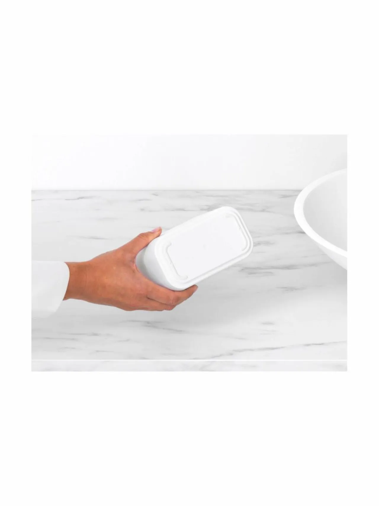 Kylpyhuonetarvikkeet|Brabantia MindSet-roska-astia WHITE