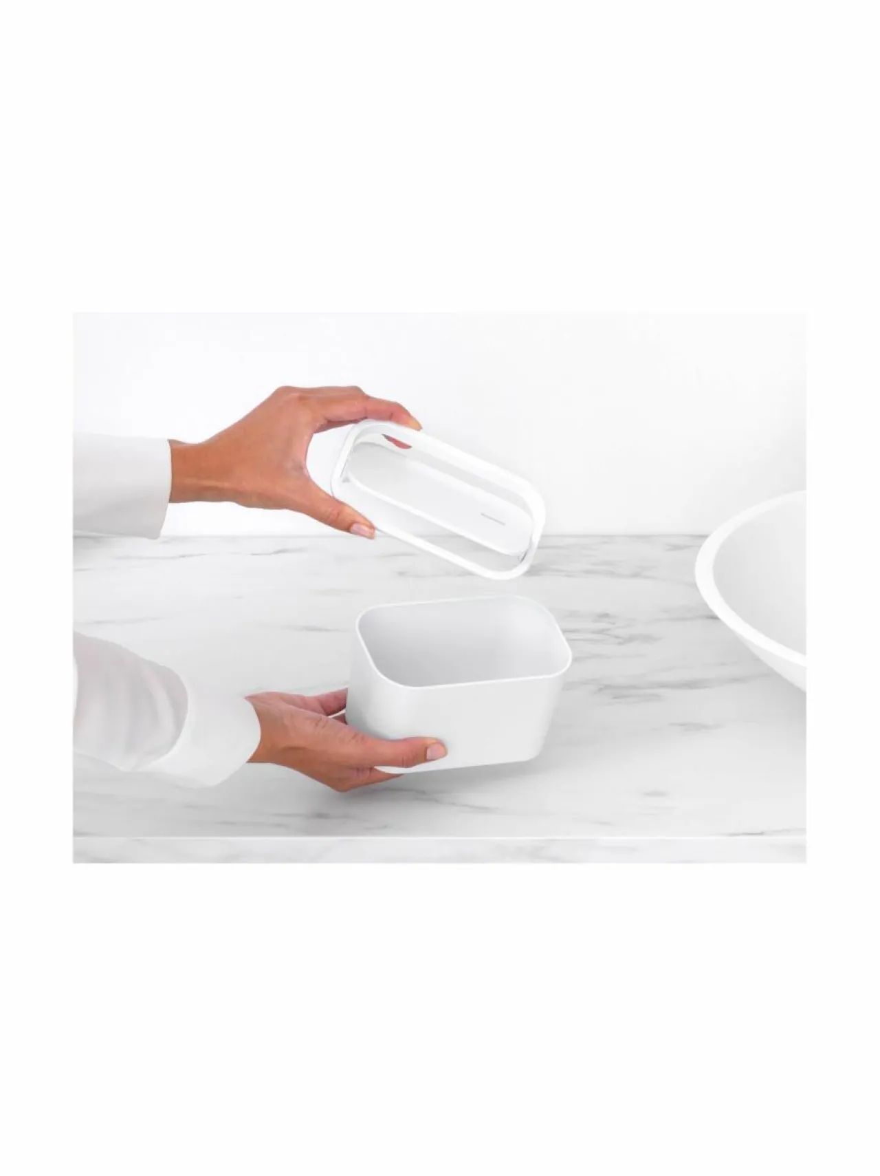 Kylpyhuonetarvikkeet|Brabantia MindSet-roska-astia WHITE