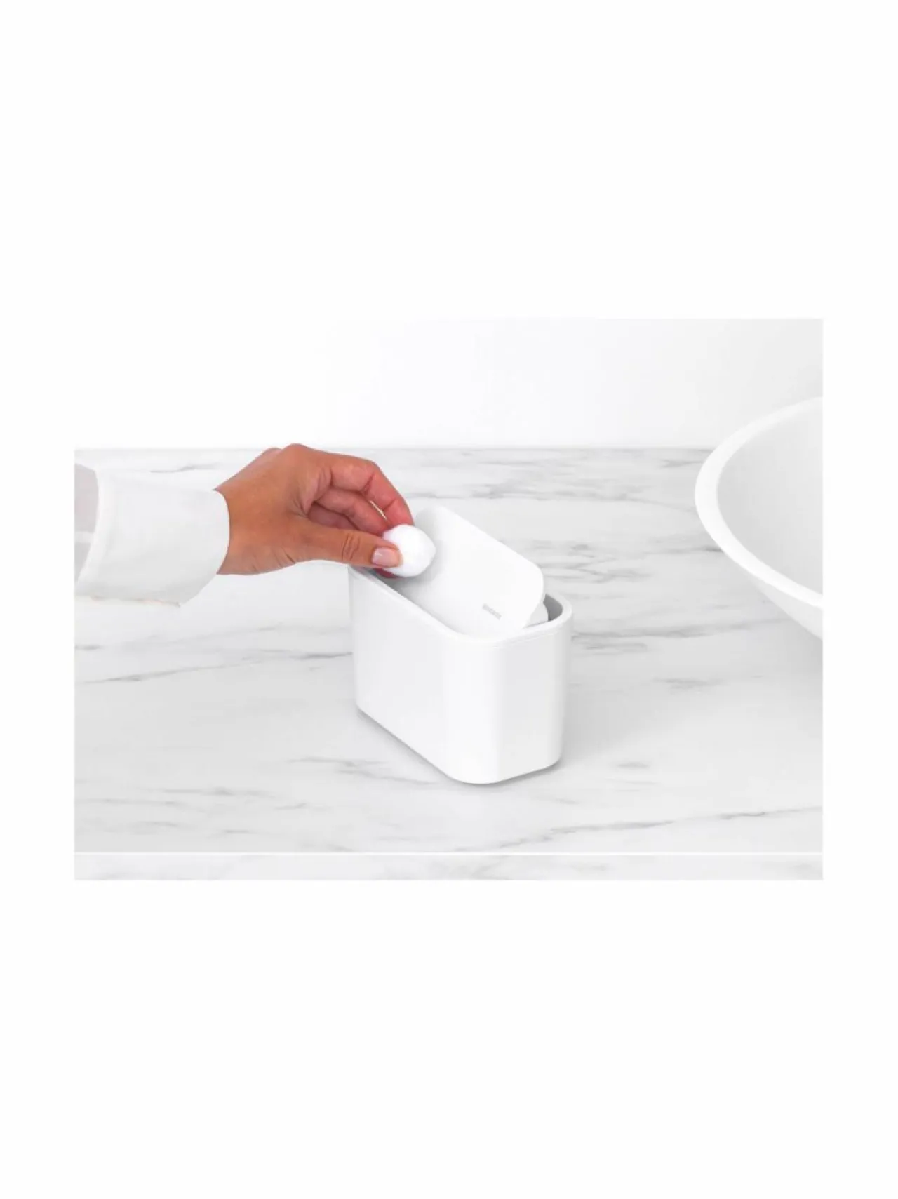 Kylpyhuonetarvikkeet|Brabantia MindSet-roska-astia WHITE