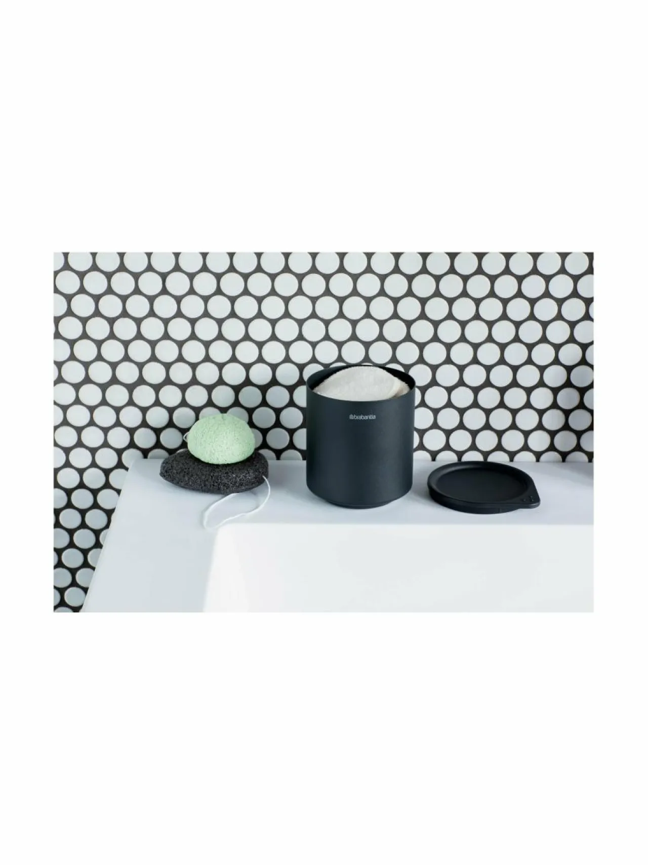 Kylpyhuonetarvikkeet|Brabantia MindSet-säilytysastia MINERAL INFINITE GREY